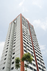 Low angle view of modern building against sky