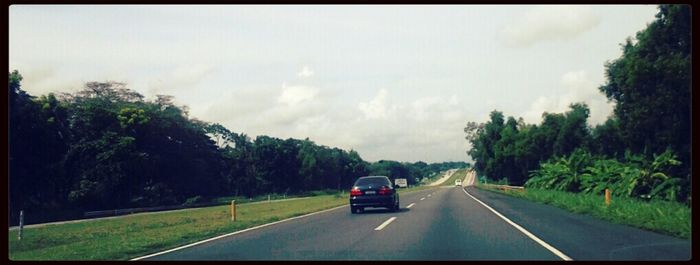 Road passing through landscape