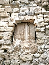 Close-up of stone wall