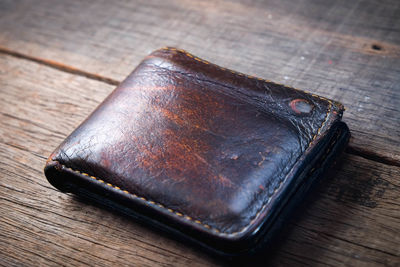 Close-up of wood on table