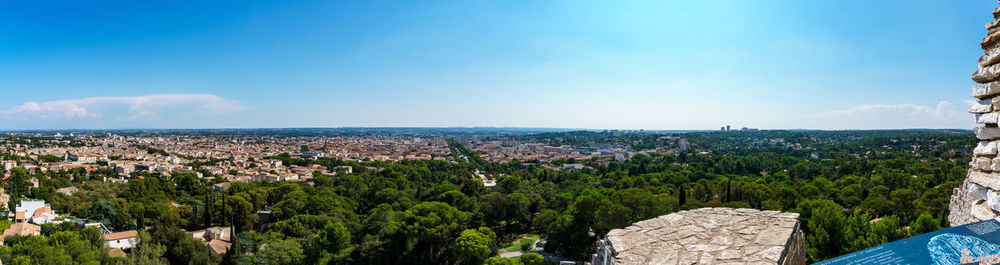 Panoramic shot of townscape against sky