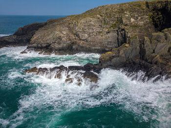 Pembrokeshire coast path aerial