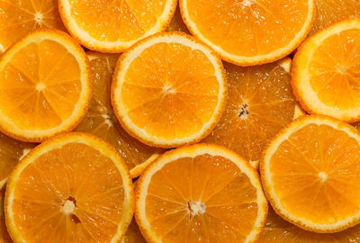 Full frame shot of orange slices