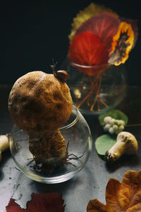 Close-up of fruits on table