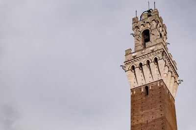 Low angle view of bell tower