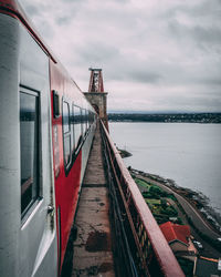 View of bridge over sea against sky