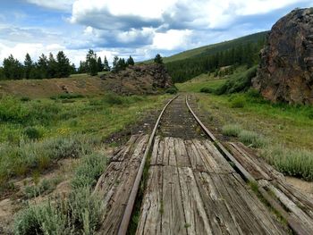 Mining train tracks north and west of leadville.  near some old come ovens