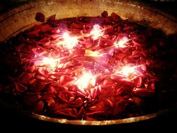 Close-up view of fire