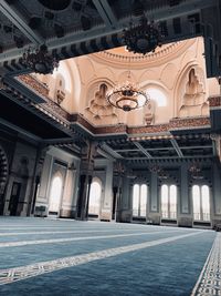 Low angle view of ceiling, indoor prayer in the sendayan mosque