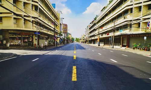 High angle view of city street