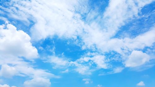 Low angle view of clouds in sky