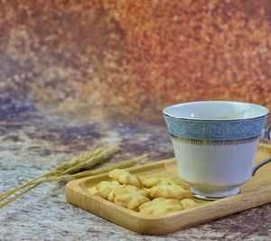 Close-up of coffee on table