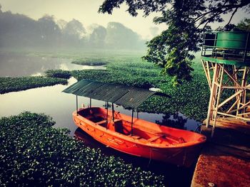 Boats in river