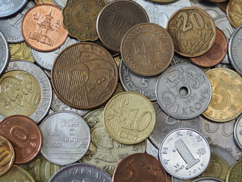 Close-up of coins