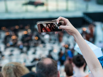 Group of people using smart phone