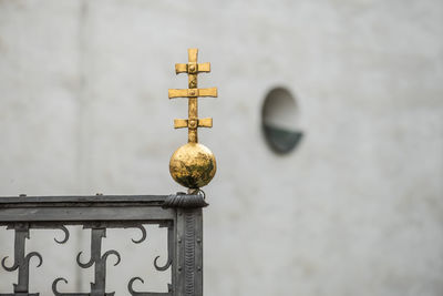 Close-up of bell tower