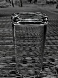 Close-up of water in glass on table