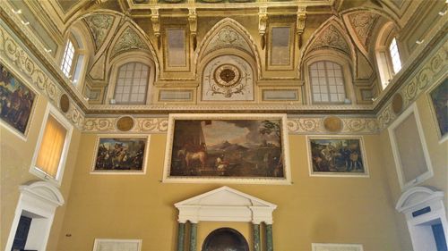 Low angle view of ceiling of building