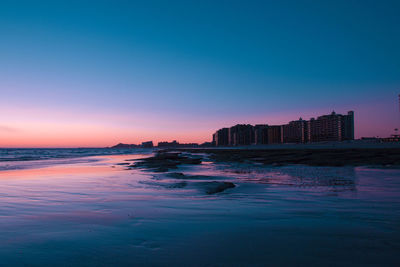 View of sea at sunset