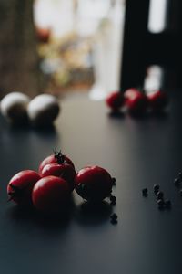 Close-up of cherry tomatoes on table