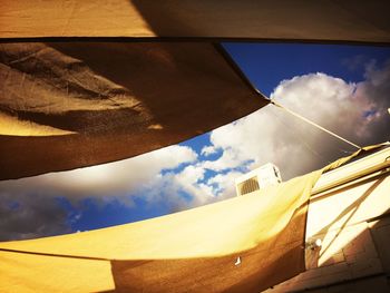 Low angle view of built structure against sky