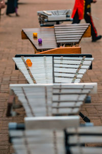 Close-up of wooden blocks