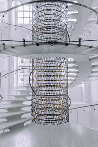 Low angle view of empty staircase in building