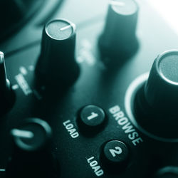 Close-up of sound mixer