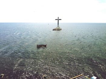 Scenic view of water against sky