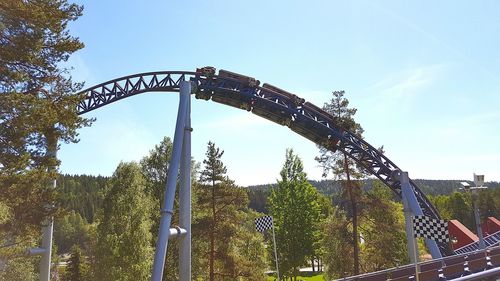 Low angle view of trees against sky