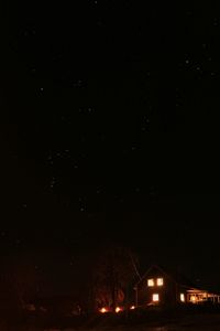 Low angle view of illuminated stars in sky