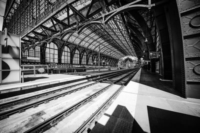 View of railroad station platform