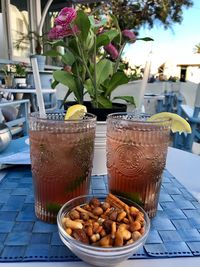 Close-up of drink on table