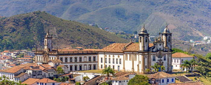 Panoramic view of ouro preto city from the top