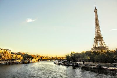 View of tower bridge over river