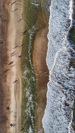 Aerial view of beach mar de las pampas, argentina