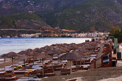 High angle view of beach