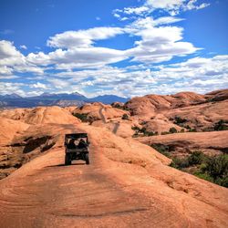 Scenic view of desert against sky