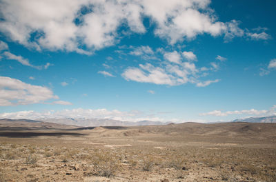 Scenic view of desert against sky