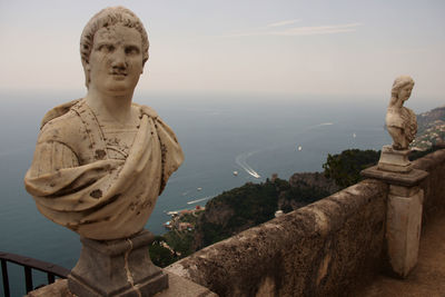 Amalfi coast, statues at ravello, italy 