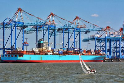 Cranes at commercial dock