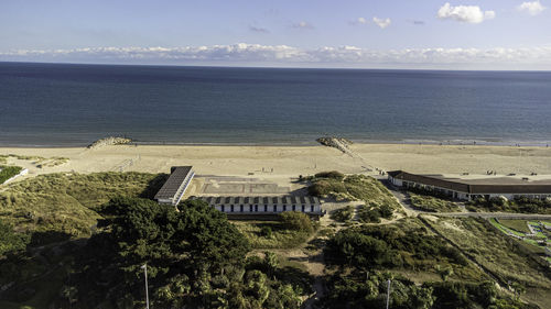 Sandbanks beach huts sea