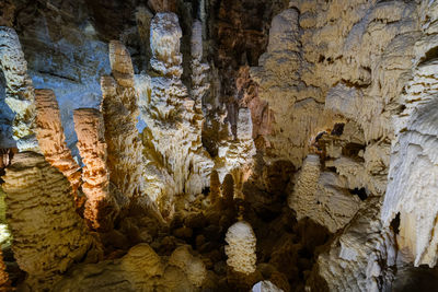 Low angle view of rock formation