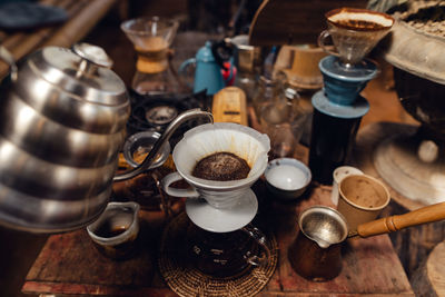 Barista pouring