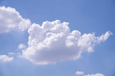 Low angle view of clouds in blue sky