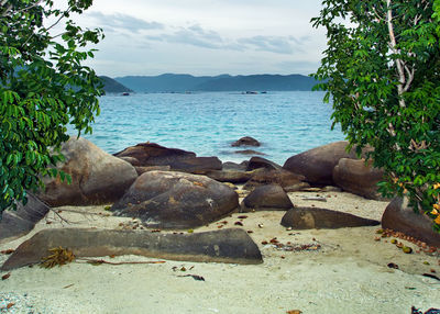 Scenic view of sea against sky