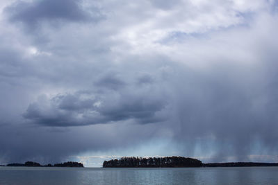 Storm clouds over sea