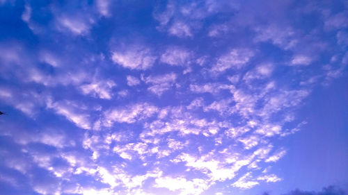 Low angle view of clouds in sky