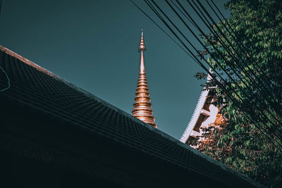 Low angle view of modern building against sky