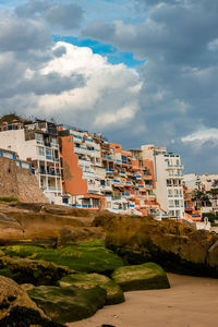 Low angle view of buildings against sky